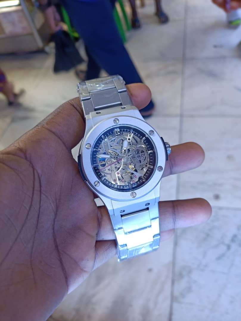Stylish Silver Skeleton Watch - A Perfect Blend of Elegance for sale in Kampala - Yilick