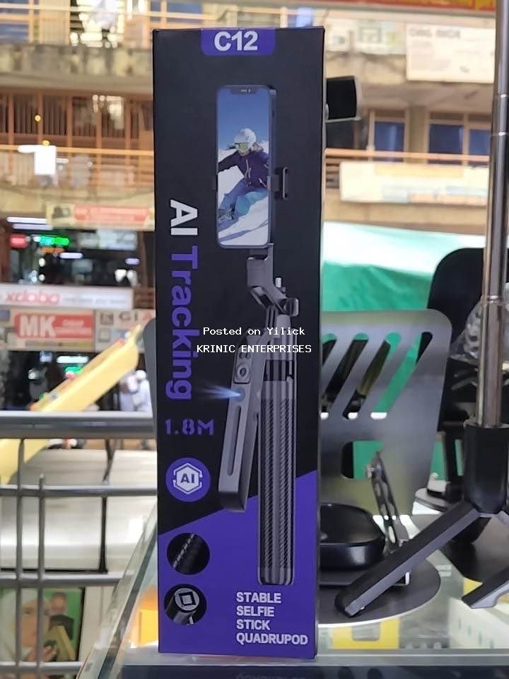 Universal C12 AI Auto Face Tracking Selfie Stick Tripod for iPhone, 360° Rotation Phone Tripod Stand with Remote, 71'' Phone Camera Tripods Stand iPhone Holder for Content Creator Tiktok Vlog Video Recording for sale in Kampala - Yilick