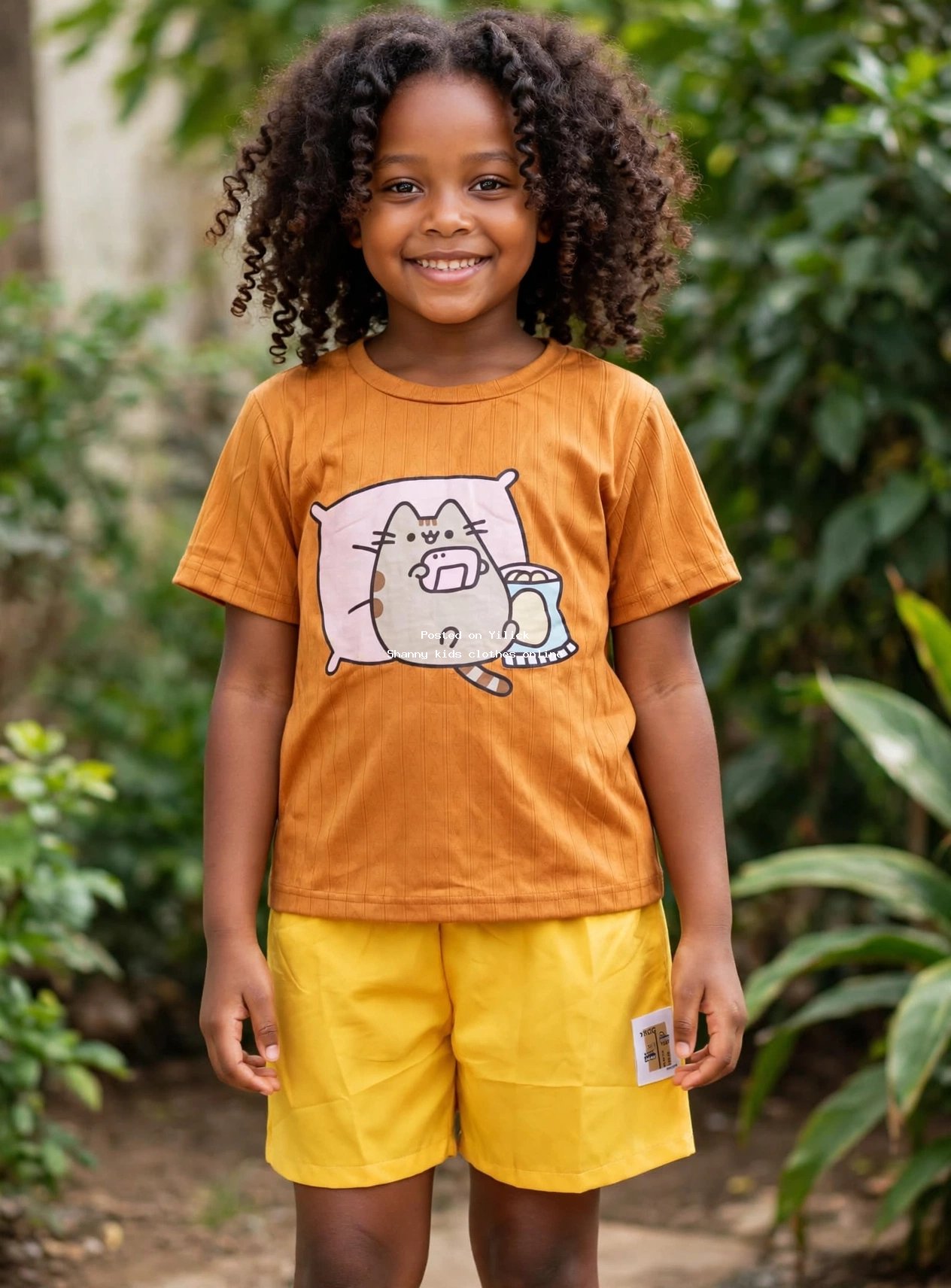 Cute Pusheen Cat T-Shirt for Kids for sale in Kampala - Yilick
