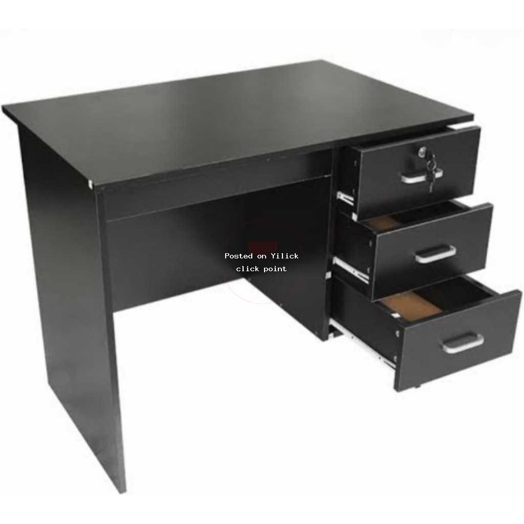 Elegant Black Wooden Study Desk with Drawers/ Office table for sale in Kampala - Yilick