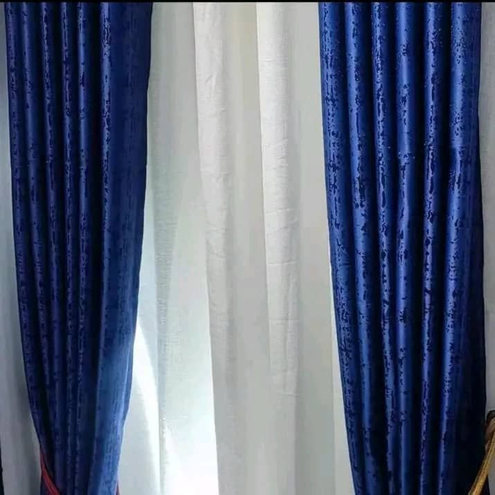 Elegant Royal Blue Velvet Curtains for Home Décor for sale in Kampala - Yilick