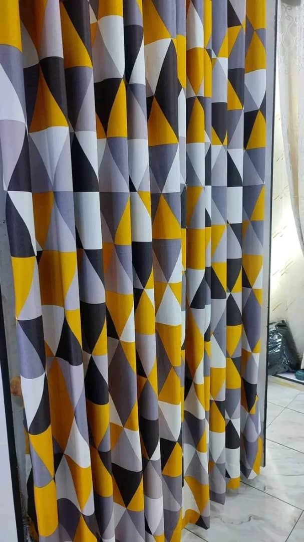 Stylish Geometric Pattern Curtains for sale in Kampala - Yilick