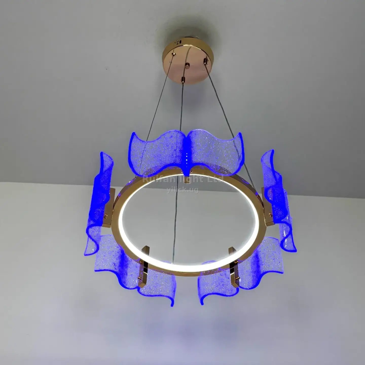 Elegant Blue LED Chandelier for Modern Spaces for sale in Kampala - Yilick