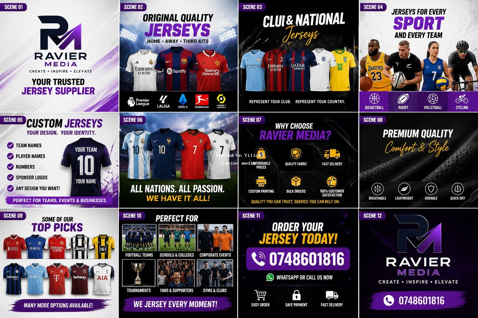 Original Quality Custom Jerseys from Ravier Media for sale in Kampala - Yilick