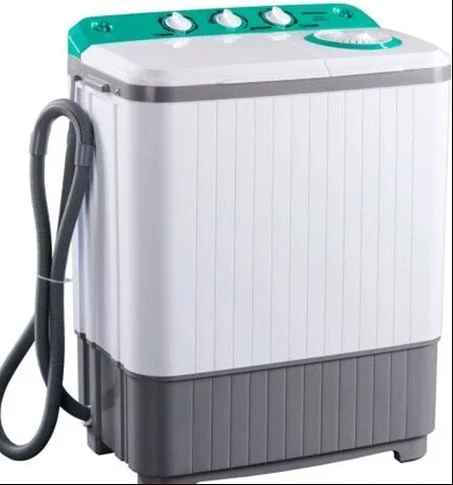 Hisense 7kg Twin Tub Washing Machine WSBE701; Semi-automatic Washing Machine (Wash & Dry) – White (2YR WRTY) for sale in Kampala - Yilick