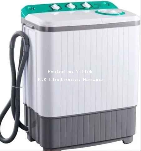 Hisense 7kg Twin Tub Washing Machine WSBE701; Semi-automatic Washing Machine (Wash & Dry) – White (2YR WRTY) for sale in Kampala - Yilick