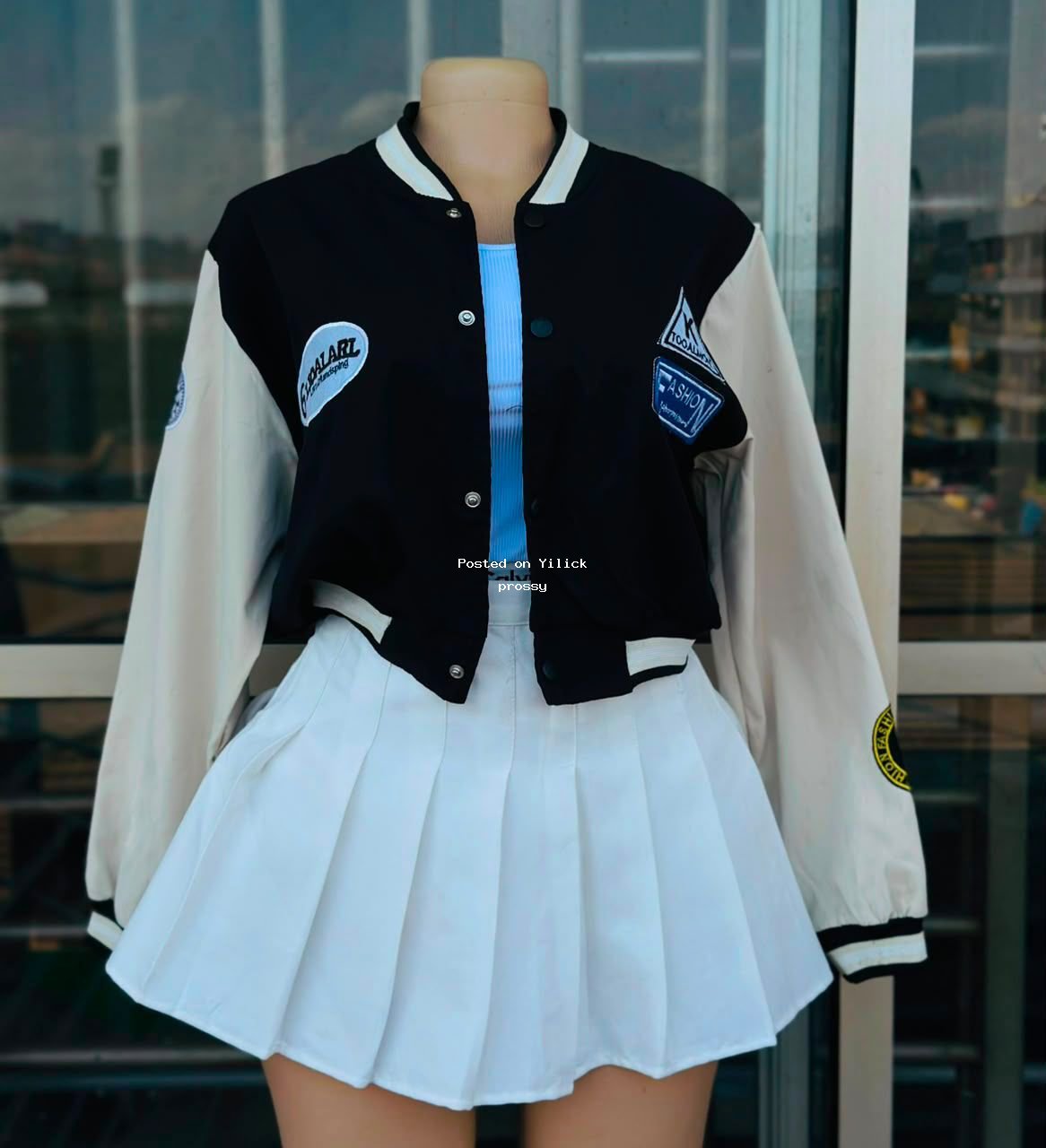 Stylish Women's Varsity Jacket and Pleated Skirt Set for sale in Kampala - Yilick