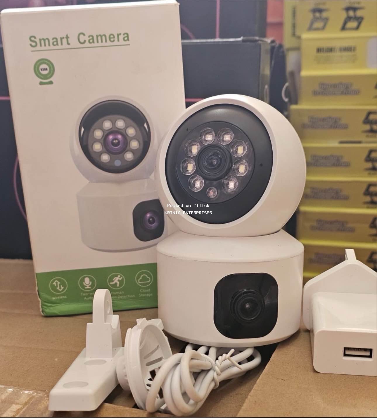 V380 Pro Dual-Lens WiFi Smart IP Camera – 360° PTZ Home Security Camera, Night Vision & Motion Detection for sale in Kampala - Yilick