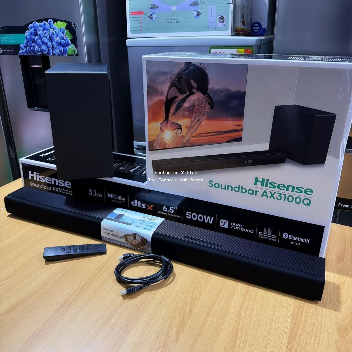 Hisense AX3100G 500W Soundbar with Remote for sale in Kampala - Yilick