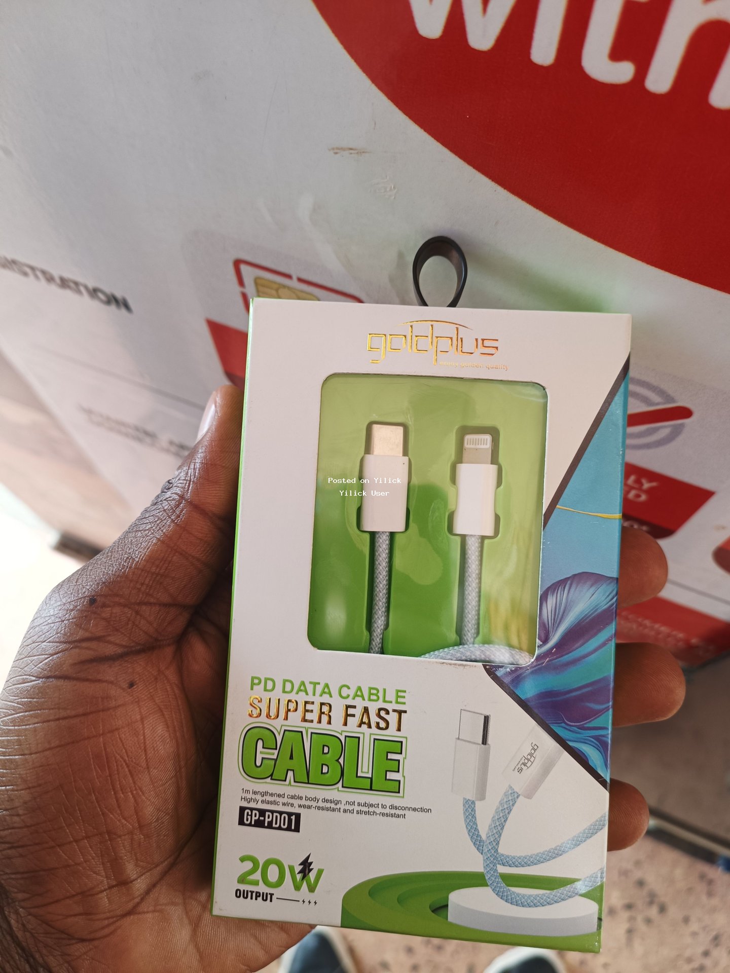 Goldplus Super Fast PD Data Cable - 20W Output for sale in Kampala - Yilick