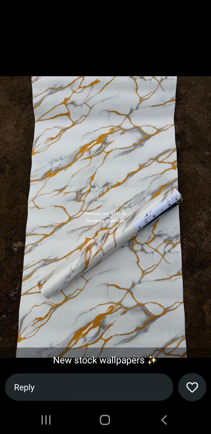 Elegant Marble-Style Wallpaper Roll - Perfect for Home Décor for sale in Kampala - Yilick