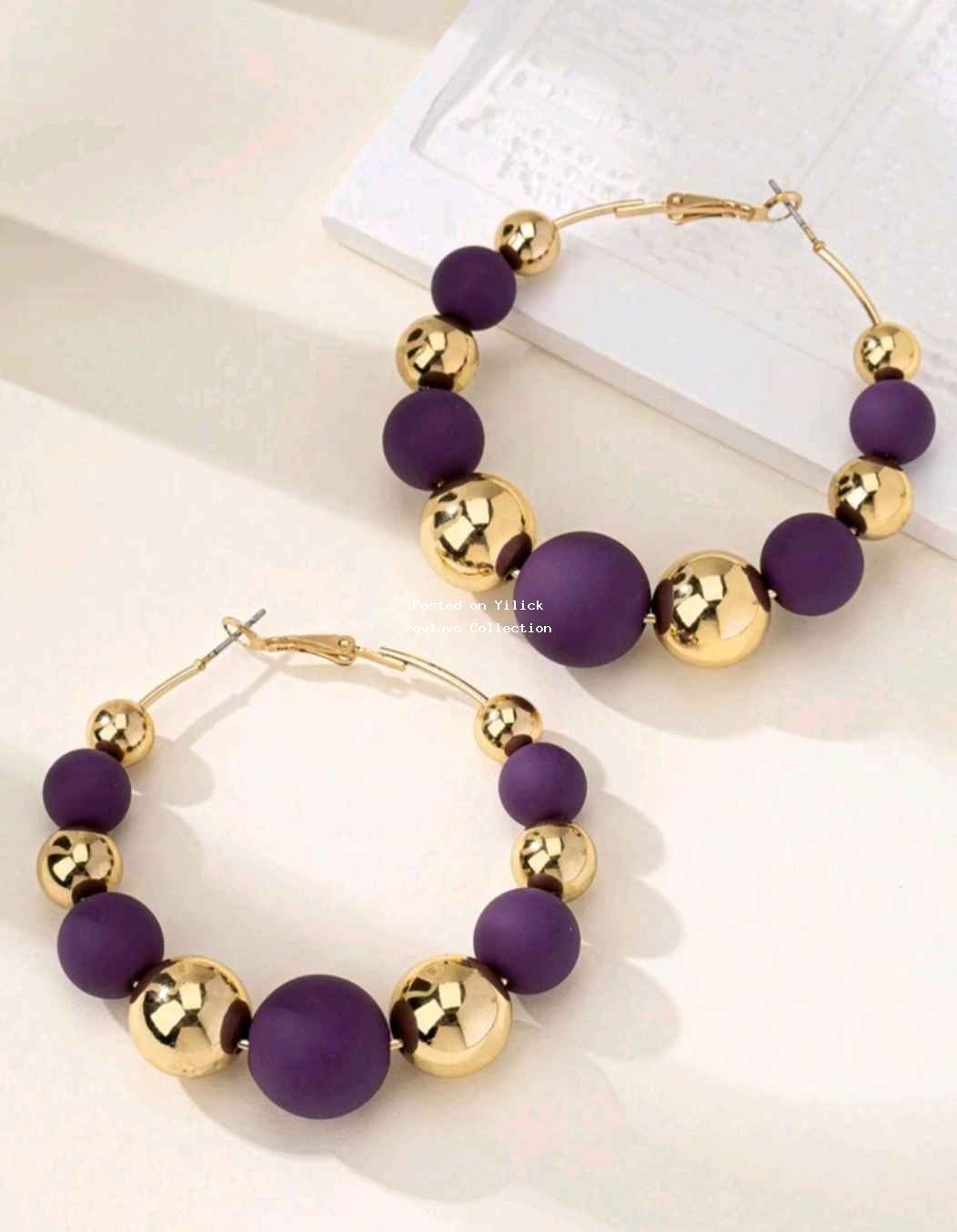 beaded hoop Earrings for sale in Wakiso - Yilick
