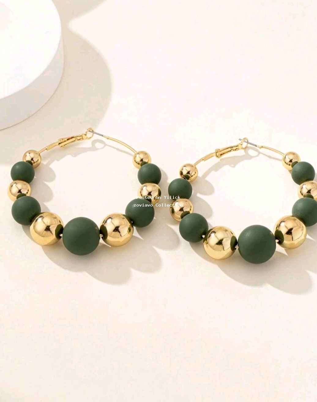 beaded hoop earrings for sale in Wakiso - Yilick