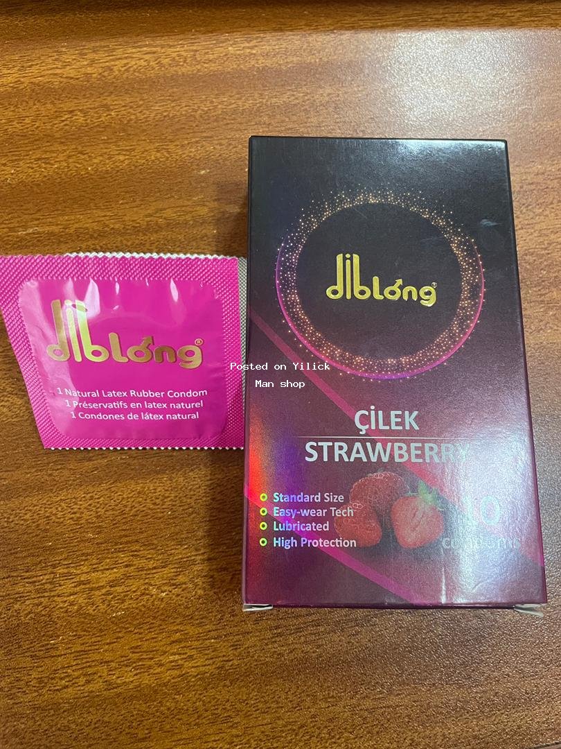 Diblong strawberry male condom.1 piece for sale in Kampala - Yilick
