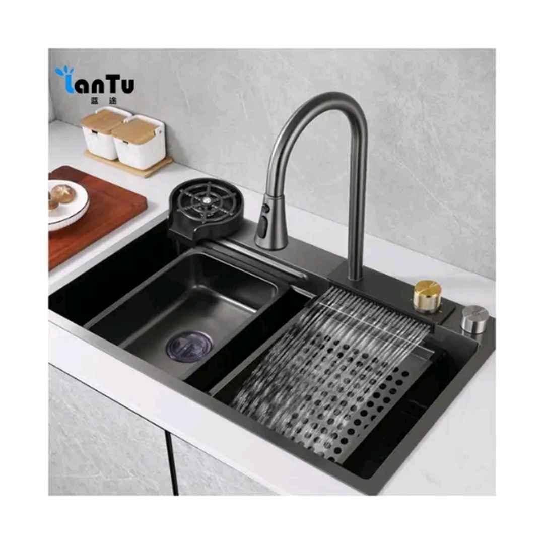 Modern  large kitchen  sink  heavy  boul  with  pull out tap for sale in Kampala - Yilick