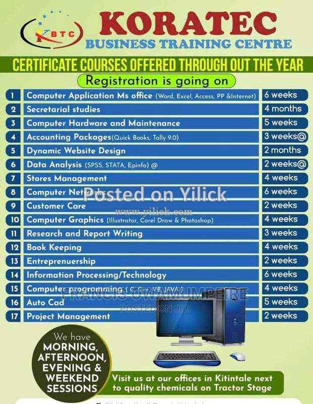 COMPUTER TRAINING COURSE for sale in Kampala - Yilick
