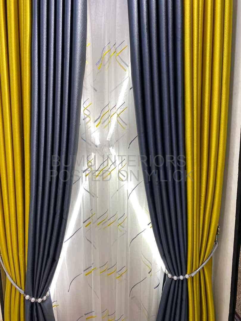 Gray Curtains and Yellow  for sale in Kampala - Yilick