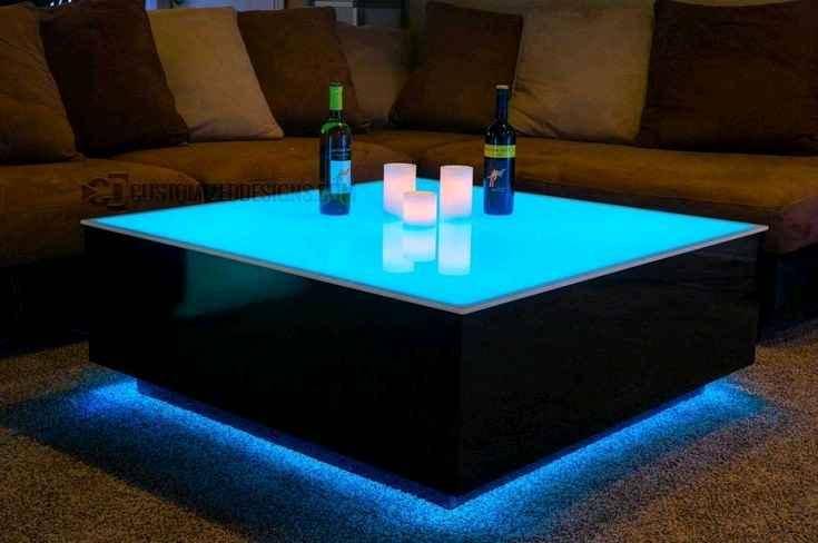 Black center table with lights for sale in Kampala - Yilick
